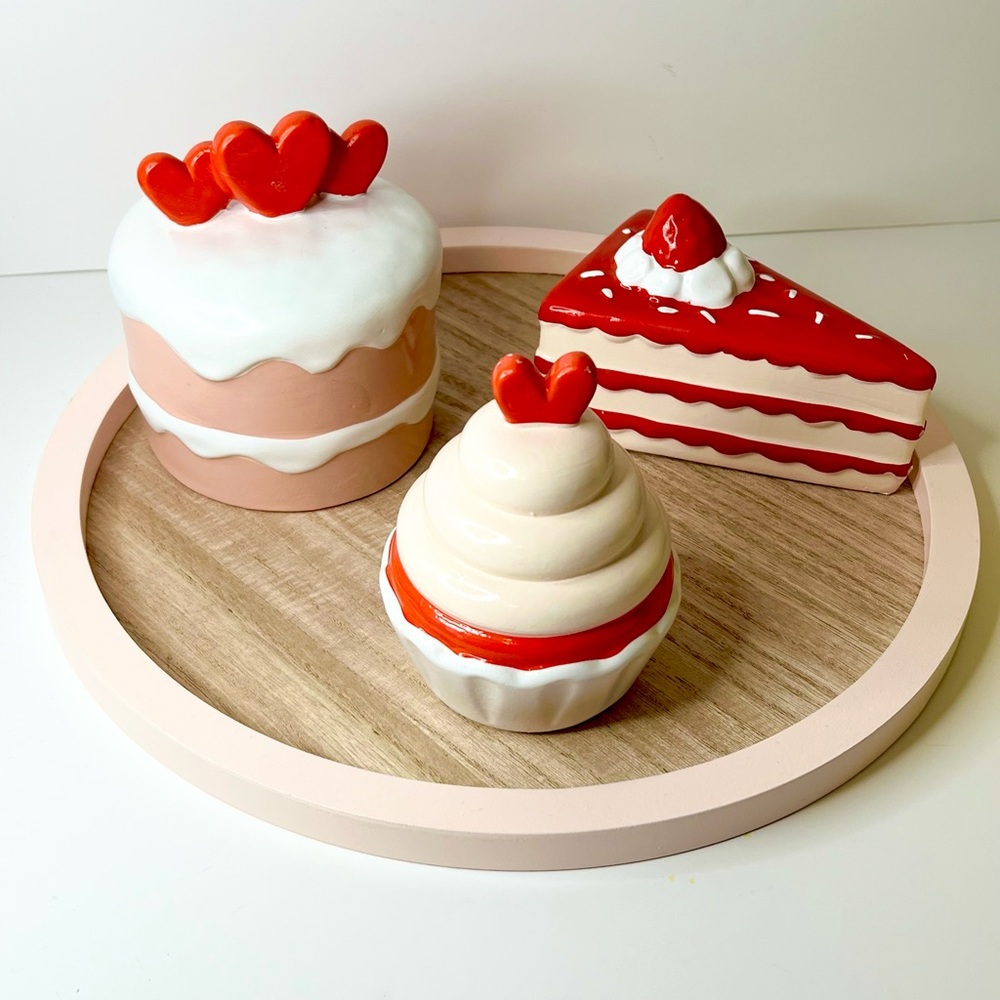 Target 4pc Sweet Treat Ceramic Cake, Cake Slice, Cupcake & Tray Decor